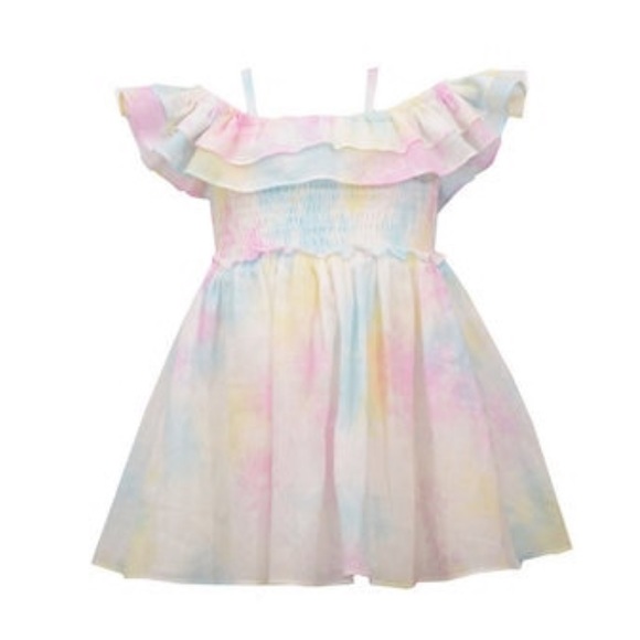 Off the Shoulder Tie Dye Dress - Picture 2 of 7